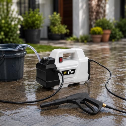Image of JPT F10 Car Washer High Pressure Pump | 2400 Watt Powerful Motor | Pressure - 220 BAR | Flow Rate 10L /Min | Heavy Duty Deep-Cleaner Washing Machine for Cars, Bikes, Floor & Home | 100% Copper Winding
