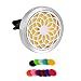 HooAMI Sunflower Car Air Freshener Aromatherapy Essential Oil Diffuser - 316L Stainless Steel Locket With Vent Clip