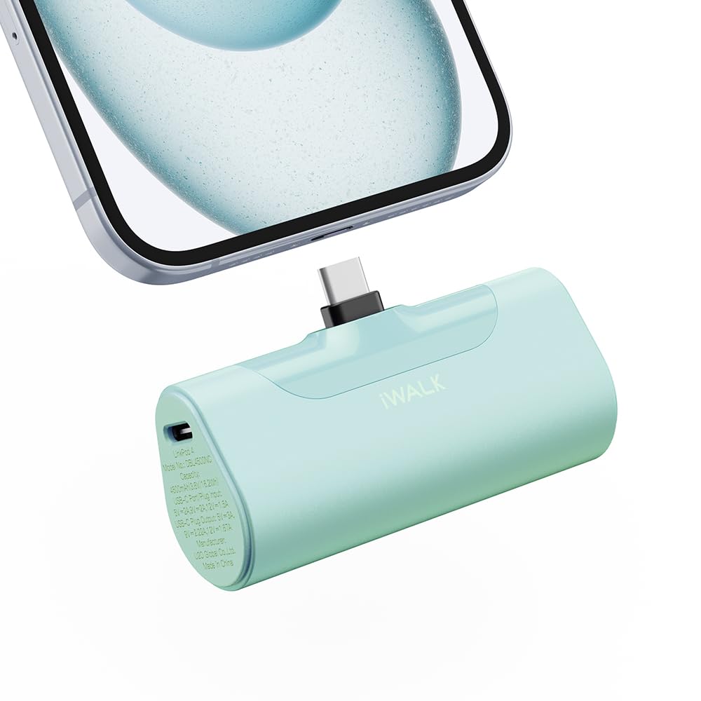 iWALK Portable Charger for iPhone 17/16/15 USB-C Small Power Bank 20W 4,500mAh Fast Charging Battery Pack Compatible with iPhone 15/16/17 Plus/17 Pro/17 Pro Max, Samsung Galaxy S25/S24/S23 Android