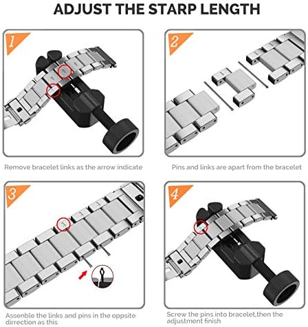 YOOSIDE for Garmin Fenix 7 / Fenix 6 / Fenix 5 Plus Quick Fit Watch Strap, 22mm Stainless Steel Metal Replacement Wrist Band for Garmin EPIX 2,Fenix 6 Pro, Approach S62,Forerunner 955 (Black)