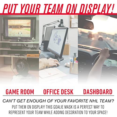 image for Franklin Sports Seattle Kraken NHL Team Logo Mini Hockey Goalie Mask w