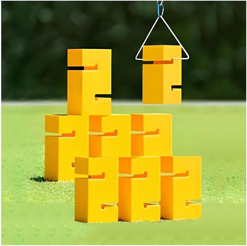 Field Day Team Building Game Building Blocks, Sturdy and Durable ABS Material, Improve Group Leadership Communication Skills (Color : Yellow, Size : 8PCS)