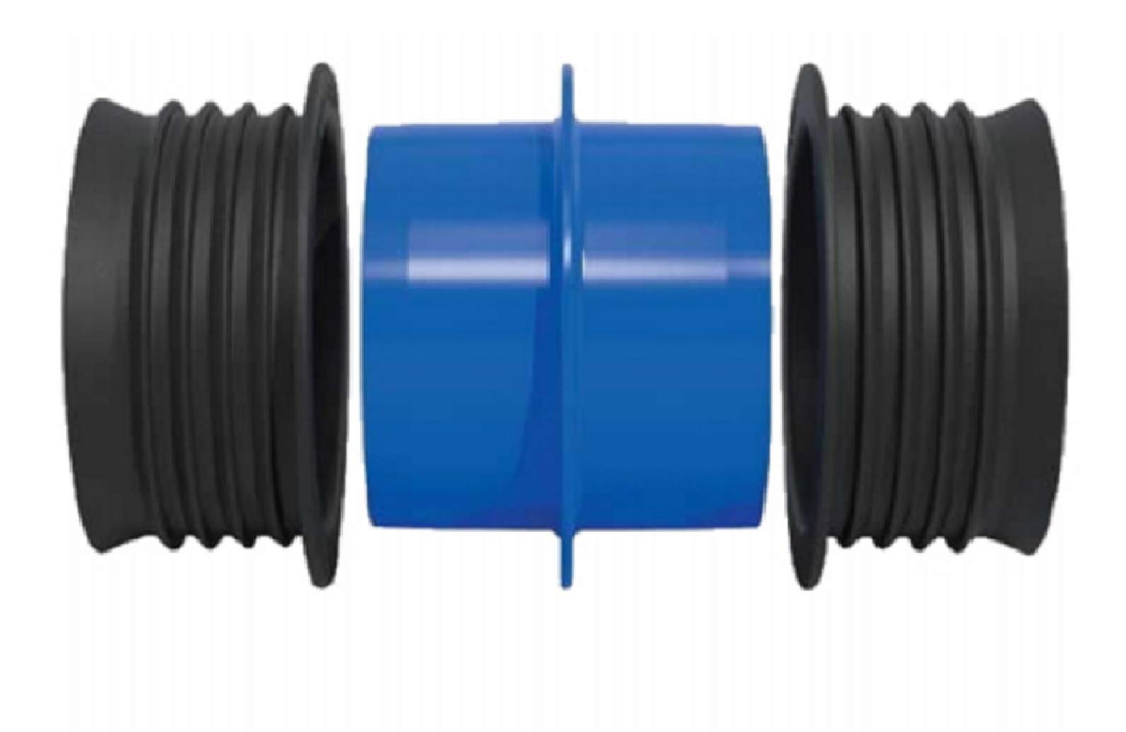 New Fernco 4" ICON Pushfit DWV Internal Coupling Sheared Off Pipe Connector, Plastic, Cast Iron and Copper