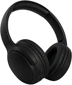 Fone de Ouvido Bluetooth 5.3 On-ear. Cancelamento de Ruído e Regulavel para Corridas e Academia, Headphone Sem Fio com Microfone Integrado Confortavel e Dobravel Compativel com Android e IOS. (Preto)