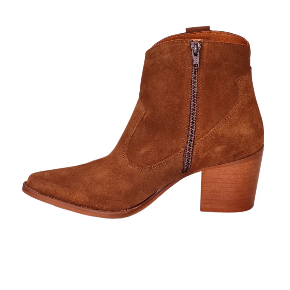 BRYAN - Brown Suede Leather Boots - Leather