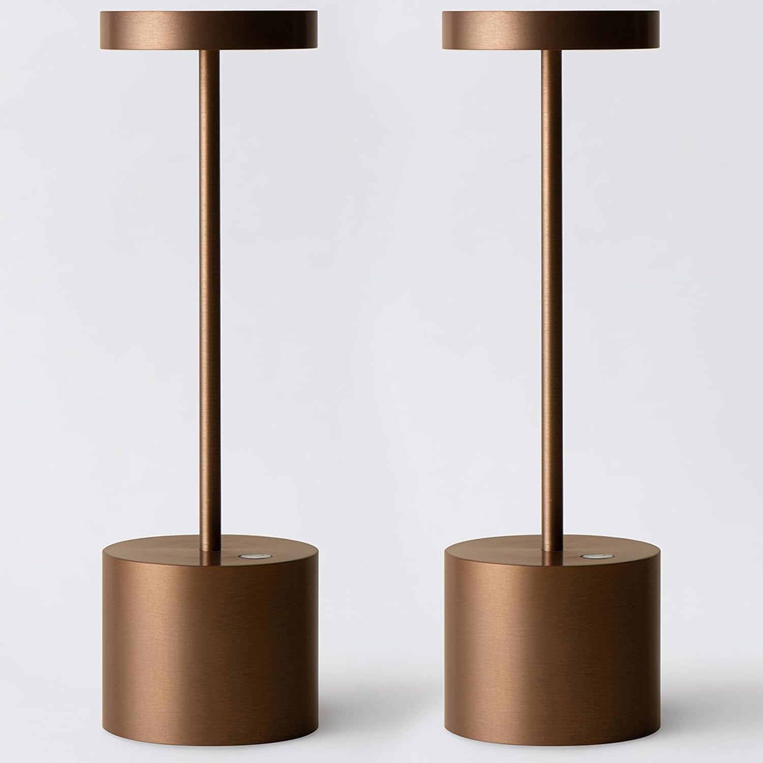 2-Pack Cordless Rechargeable Table Lamps, 3 Color Temperatures and Stepless Dimmable, IP54 Waterproof Portable Battery Operated LED Lights for Outdoor Patio Bedside Restaurant, Mocha