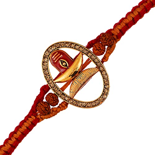 Image of eCraftIndia Multicolor Designer Rakhi for Brother | Raksha Bandhan Rakhi for Bhaiya Bhabhi Bhai Kids