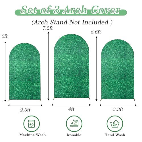 Set 3 Fundas Arco Fondo Fotográfico Hojas Verdes 7.2ft 6.6ft 6ft miniatura 5