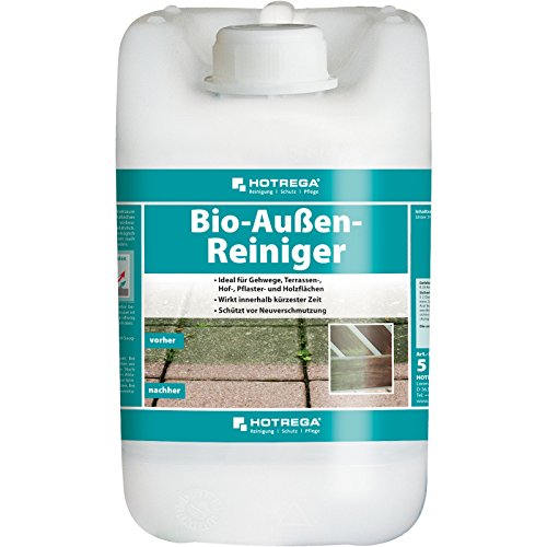 HOTREGA Bio Außen Reiniger 5 L - Reinigung und Pflege von Stein- und Holzflächen im Außenbereich