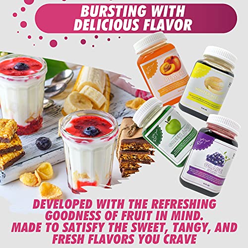 Fusion Select Peach Syrup –Flavor Enhancer Made From Real Juice For Bubble Tea, Yogurt, Snow Cones, Slushies Drinks, Shaved Ice, Soda, Cocktails 14 Oz #TOP4