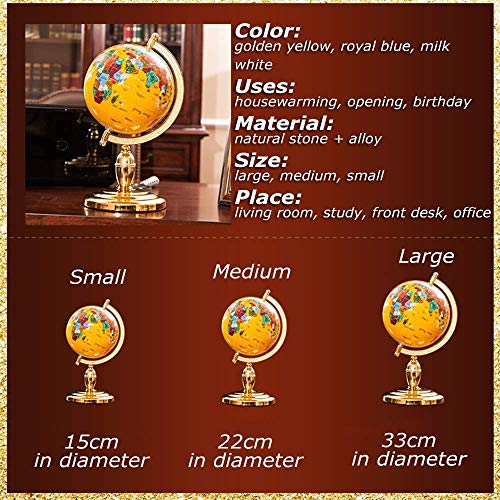 Alta performance Grande Globo de Pedras Preciosas, Globo Mundial Desktop Decoração de Casa Globo Ter