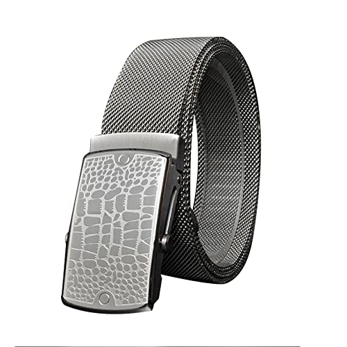 Ceinture boucle tridimensionnelle creuse en acier inoxydable argenté