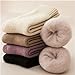 PonPed Chicshouse Winter Thermal Socks, Winter Women's Solid Color Plush Thermal Socks, Autumn and Winter Mid-Calf Socks (4 Pairs A,Medium)