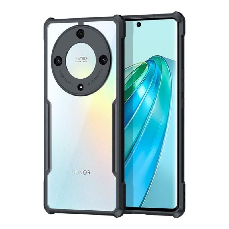 Spazy Case® Honor X9b 5G Back Cover | Transparent Crystal Clear Hard PC Back Case with TPU Bumper, Drop Protection Case Cover for Honor X9b 5G