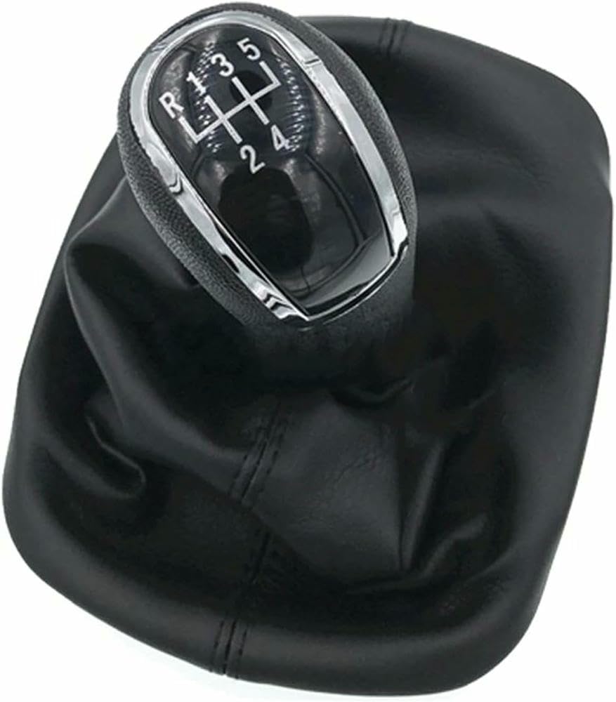 Gznbb Black Car Manual Gear Shift Knob Boot Cover Gaiter Lever Shifter Handle Stick, For Skoda For Fabia Mki 2000-2008