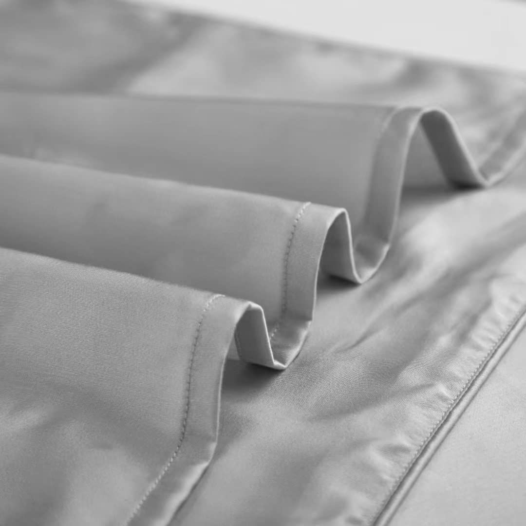 Federe In Seta Di Gelso 19 Momme - 100% Seta Naturale, Cerniera Nascosta, 50x75cm - Argento - Foto 2