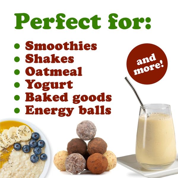 Image of Food to Live Organic Energize Chocolate Protein Mix, 8 Ounces - Plant-Based Blend with Hemp and Pumpkin Protein. Cacao, Banana and Maca Powders. Perfect for Smoothies and Shakes. Vegan, Kosher, Bulk