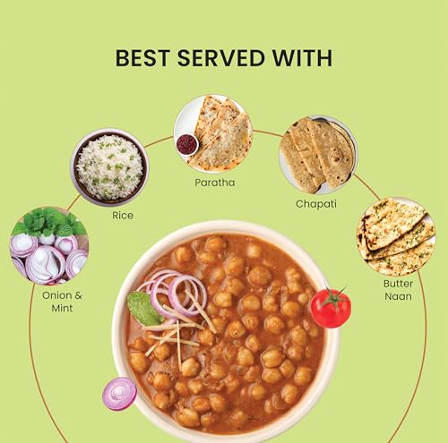 Image of Chandni Chowk Ready to Eat Punjabi Shahi Chole, Pure Veg | Restaurant Style Ready to Cook Shahi Chole | No Preservatives Or Artificial Colors | 285gm Pack of 1