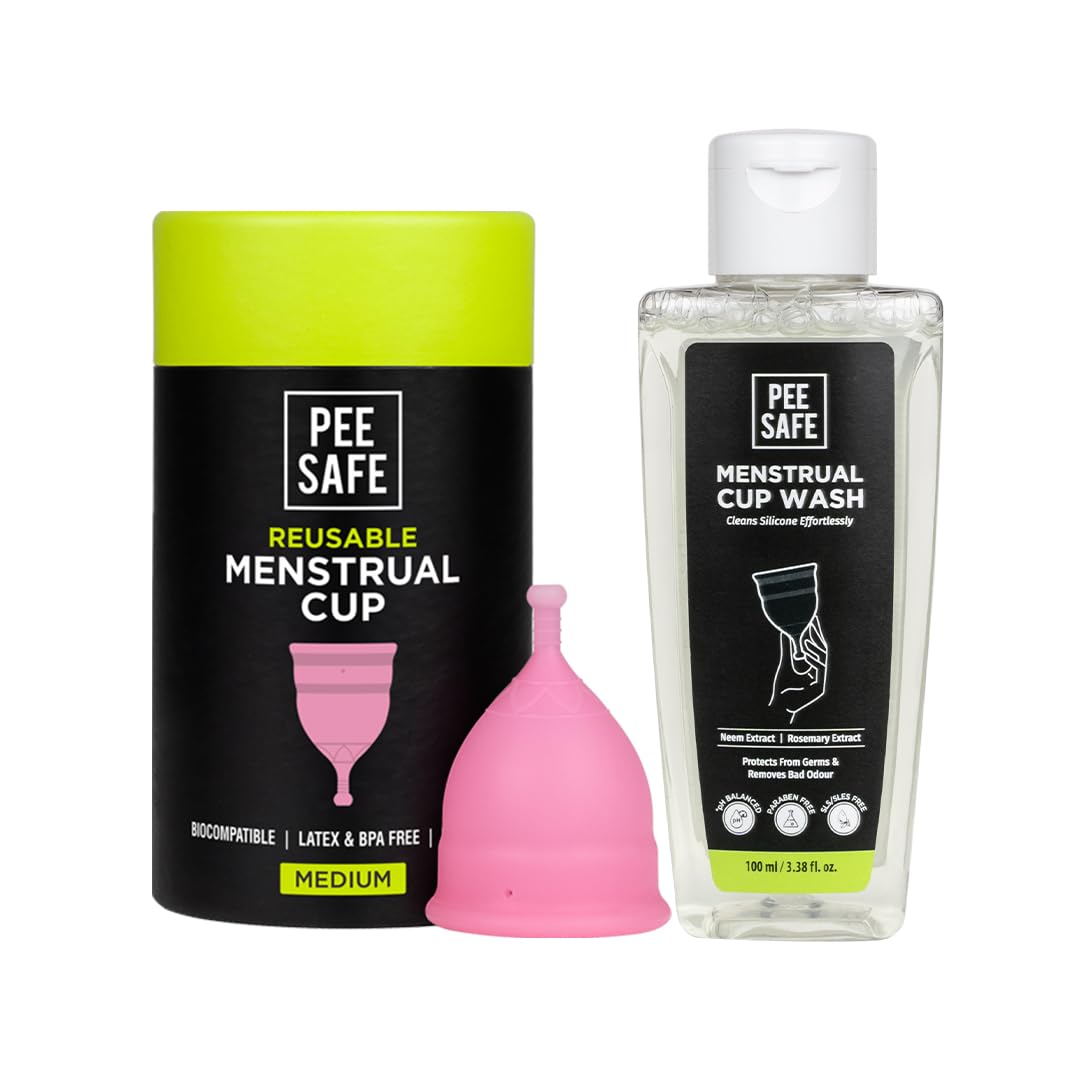 PEESAFE Menstrual Cups For Women|Medium Size With Pouch And Menstrual Cup Wash 100Ml Combo (B0C3BJH262) Amazon Price History, Amazon Price Tracker