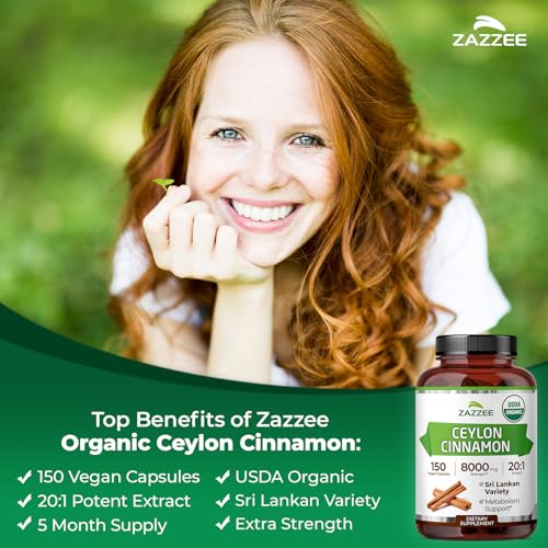 Zazzee Organic Ceylon Cinnamon 20:1 Extract