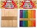 Price comparison product image Coloured 50 x Lollipop Ice Lolly Childrens Kids Art Craft Wooden Sticks