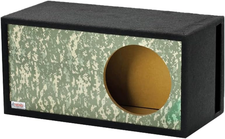Atrend 12" Single Vented SPL- Desert Digi Camo with Liquid Ink Hyrdrographics - USA Made with Heavy Duty Construction Subwoofer Box | Tuned to 35HZ | Pro-Tuned Bass Performance Proudly U.S.A.