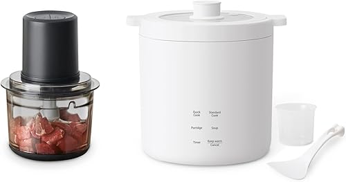 Olayks - Mini olla arrocera de 1.2 L, cocina eléctrica multifunción, calentamiento rápido y protección contra sobrecalentamiento y procesador