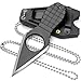 CIZPIROK Mini EDC Pocket Neck Knife with Chain and Sheath w/Pocket Clip, Ultra Small Fixed Blade Knives Tactical Necklace Knife for Men, Utility Box Cutter Outdoor Camping Backpacking Knives