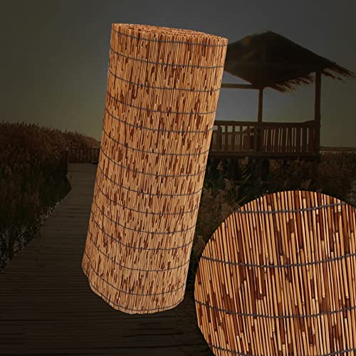 Valla de privacidad de bambú, respetuosa con el medio ambiente, cubierta de balcón para jardín al aire libre, piscina, terraza, cortina de bambú, rollo de paja, panel temporal para patio trasero,