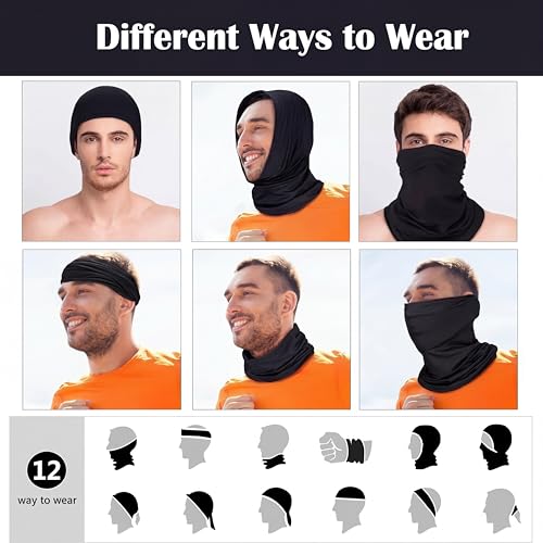 Image of SATINIOR Summer Neck Gaiter Mask Windproof Scarf UV Protection Balaclava Bandanas Breathable Outdoor for Men Women