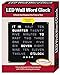 Tech Tools LED Word Clock - Displays Time as Text - Powered by AC Adapter (12