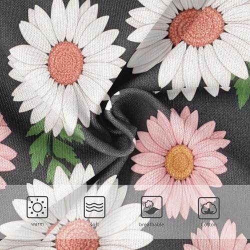 Daisies White Floral Flowers Black Girls Underwear Toddler 2t Cotton Panties for Girl Bright Briefs Kids Undies3