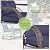 BALDPER 6 Pieces Patio Conversation Set, Lounge Rocking Chair with Cushion and Coffee Table, Wicker Bistro Set, Outdoor Furniture for Porch, Deck, Backyard, or Poolside, Blue