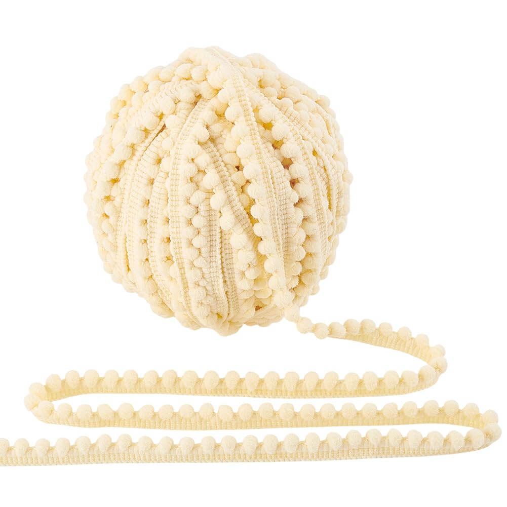 Ruban à pompons blé 12mm : finissez vos bordures sans effilochage