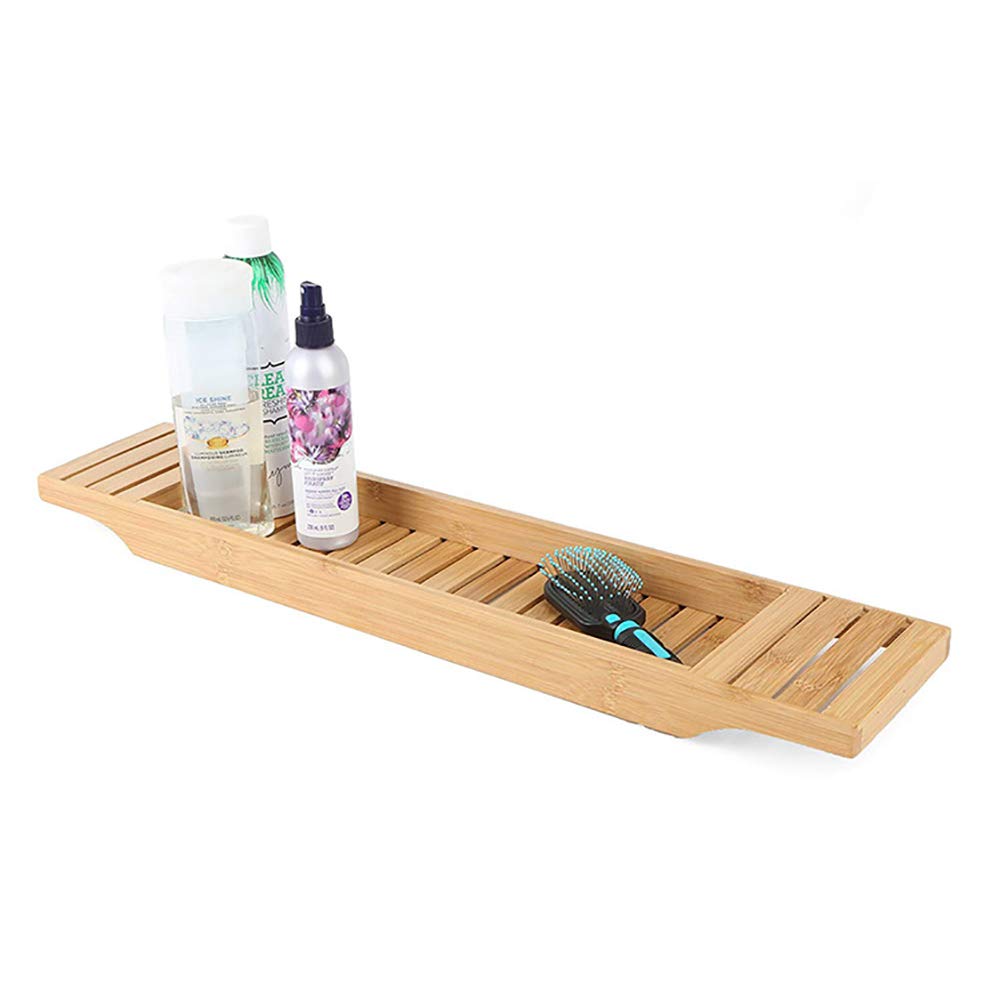 Ruby Lil Bandeja De La Bañera, Bandeja De Bañera De Bambú, Accesorios De Bañera Bandeja De Baño para Bañera,Natural