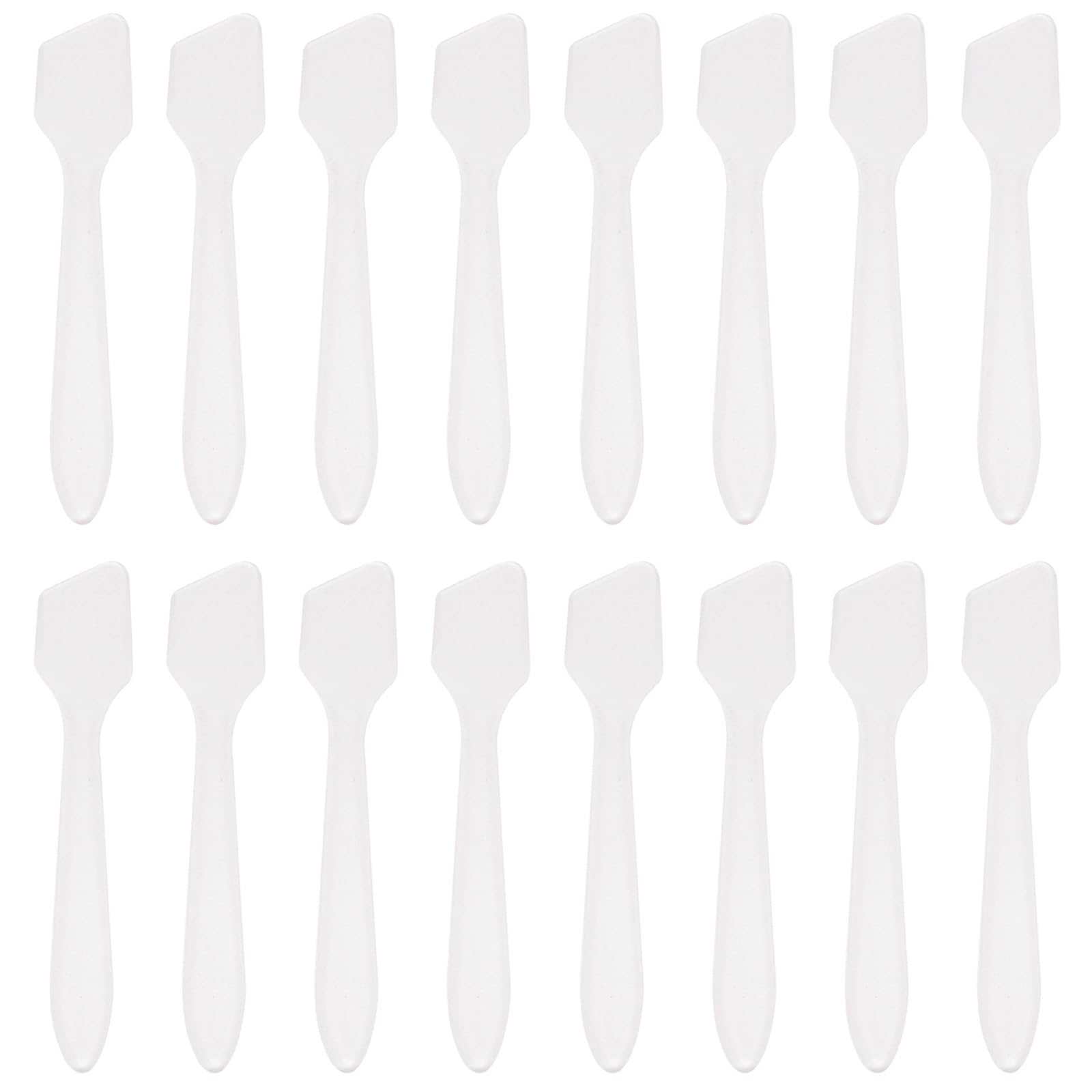 SumDirect Mini Spatulas 100 Pcs Face Spatula Cosmetic Spatula Frosted Clear Disposable Plastic Makeup Spatulas Mini