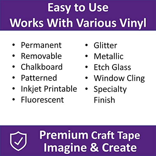 Vinyl Ease 6 Inch X 300 Feet Roll Of Clear Vinyl Transfer Tape With A High Tack Layflat Adhesive. American Made Application Tape For Craft Cutters And Sign Makers V0800 #TOP6
