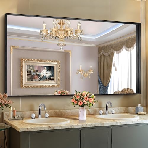 CIRCUMI Black Bathroom Mirror, 30