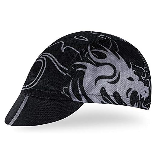Men Cycling Cap Bike Bicycle MTB Hat Anti Sweat Sun Proof Outdoors Breathable Fits Under Helmets Polyester Dragon Black