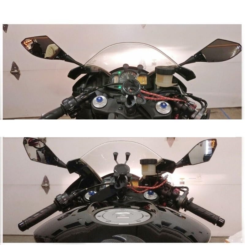 Retrovisores moto para Yamaha MT R1 R6 espejos de manillar que eliminan puntos ciegos 4