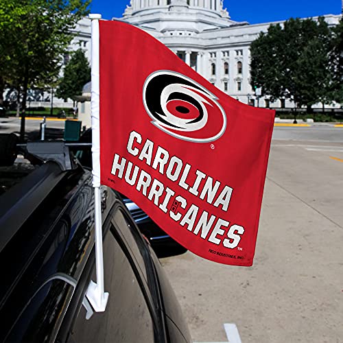 Drapeau de voiture Hurricanes anti-déchirure taille unique rouge