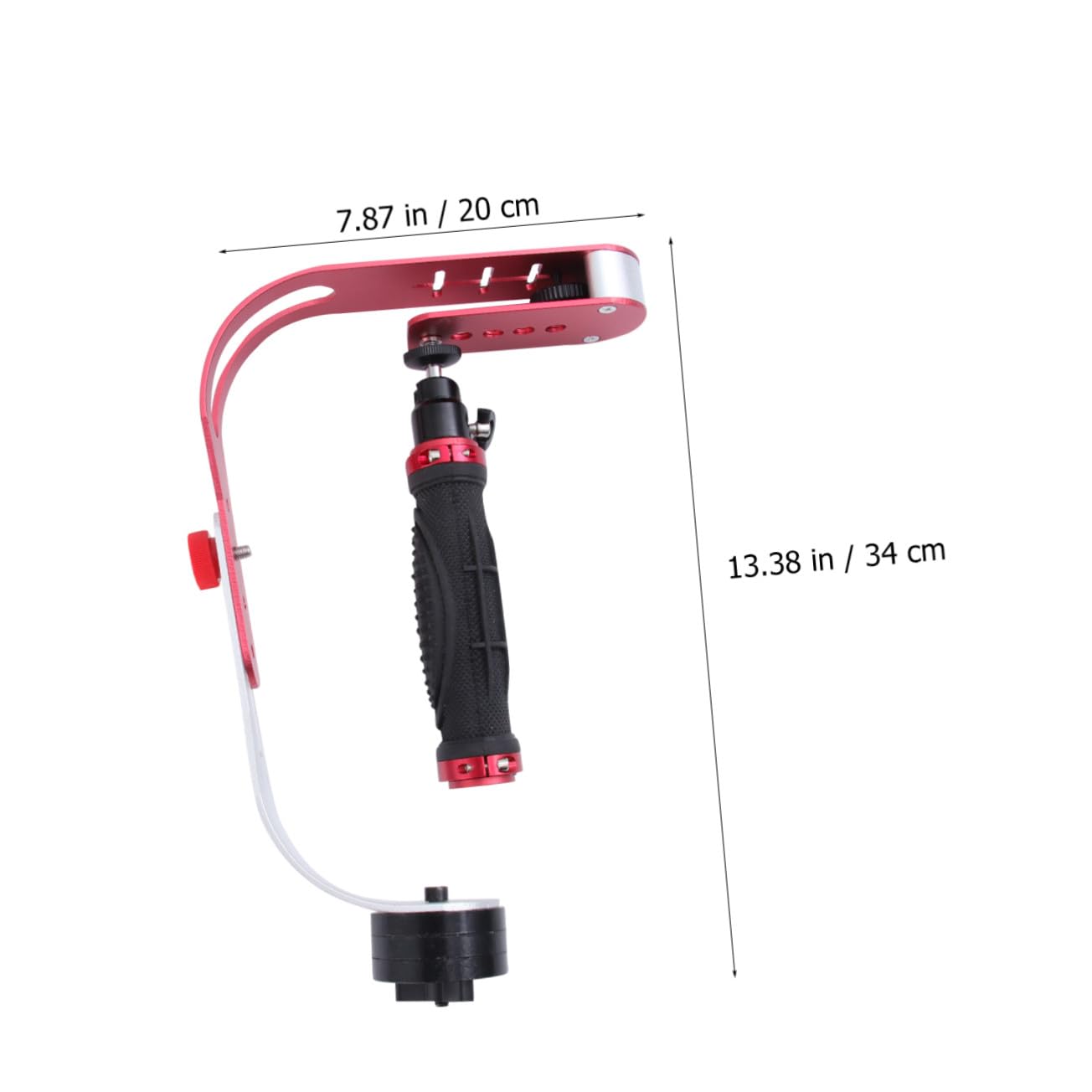 Stabilizzatore per Fotocamera Reflex in Lega di Alluminio Rosso | Dslr e Camera, Riprese a Bassa Angolazione e Viaggi, Supporto Manuale Movimento Fluido