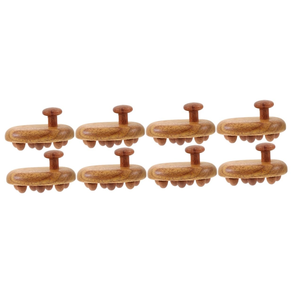 CALLARON Cepillo De Masaje De Sándalo Masajeador De Cuero Cabelludo Ducha Fascia Del Cuero Cabelludo Cepillo Para El Cabello Herramienta De Masaje Del 2 piezas x 4