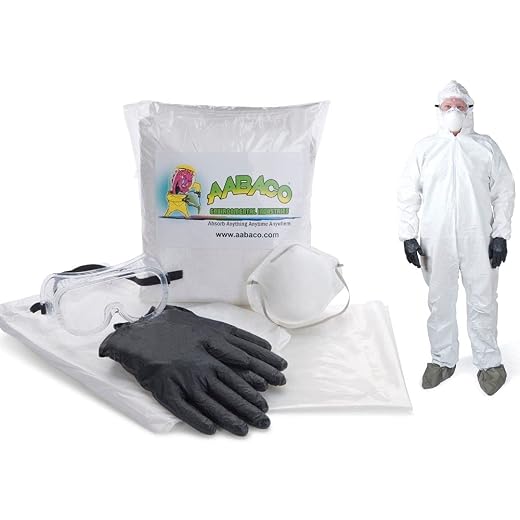 First Aid Personal Protection Kit - Safety Emergency Response Kits For Cleaning, Painting, Janitorial, Spill Cleanup and more. In Portable Bag. Keep In Home, Office, School - (Extra Large)
