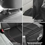 Car Seat Protector with Thickest Padding,Waterproof 600D with Storage Pockets,Non-Slip Pets Fabric Child Baby Cover Leather Reinforced Vehicle Seat 1 Pack (Black) - Image 6