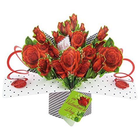 With Love 3D Pop-Up Roses Greeting Card Cover