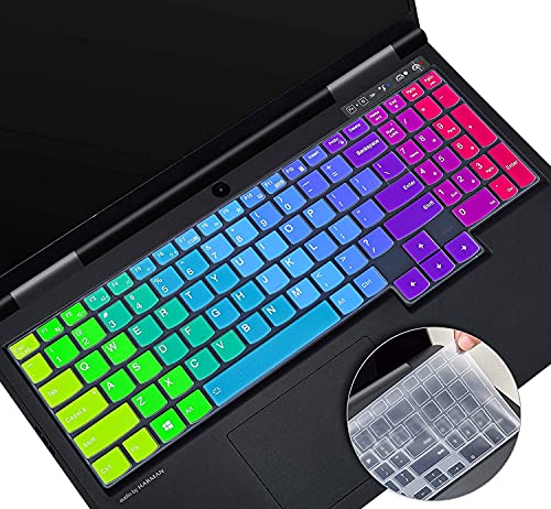 Image of Keyboard Protector Cover - Fit for for Lenovo IdeaPad Gaming 3 15ARH05E AMD Ryzen 5 4000 Series 15.6-inch Full HD IPS Laptop - Rainbow