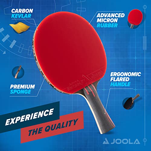 JOOLA Infinity Overdrive - Professional Performance Ping Pong Paddle with Carbon Kevlar Technology - Black Rubber on Both Sides - Competition Table Tennis Racket for Advanced Training - Extreme Speed by JOOLA - Image 3