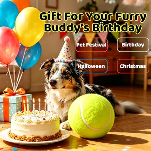 Banfeng Dog Tennis Ball, 9.5" Giant Sport Gift Toy Herding Ball for Dogs | Puppy Birthday Gift ,Interactive Toy,Outdoor Pet Toys to Keep Them Busy,Big Tennis Ball for Small Medium Large Dog