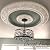 Ekena Millwork CR70HI 69 3/4 inch Od x 63 inch Id x 3 8 inch W x 1 inch P Hillsborough Ceiling Ring (1/4 of Complete Circle), White